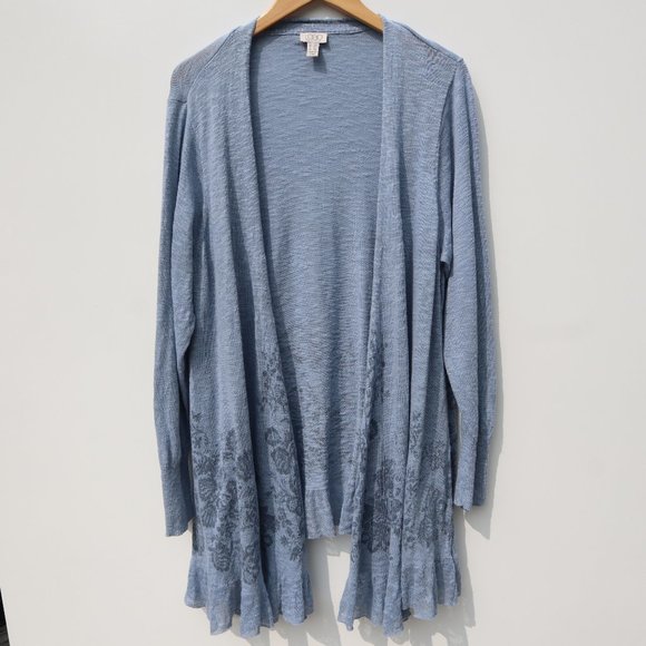 light blue cardigan plus size